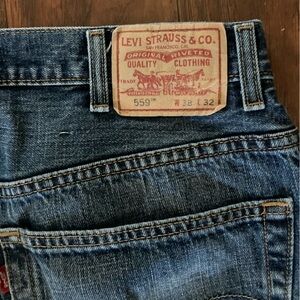 Levi's Mens 559 W38 L32 relaxed Straight leg blue Jeans Classic Style